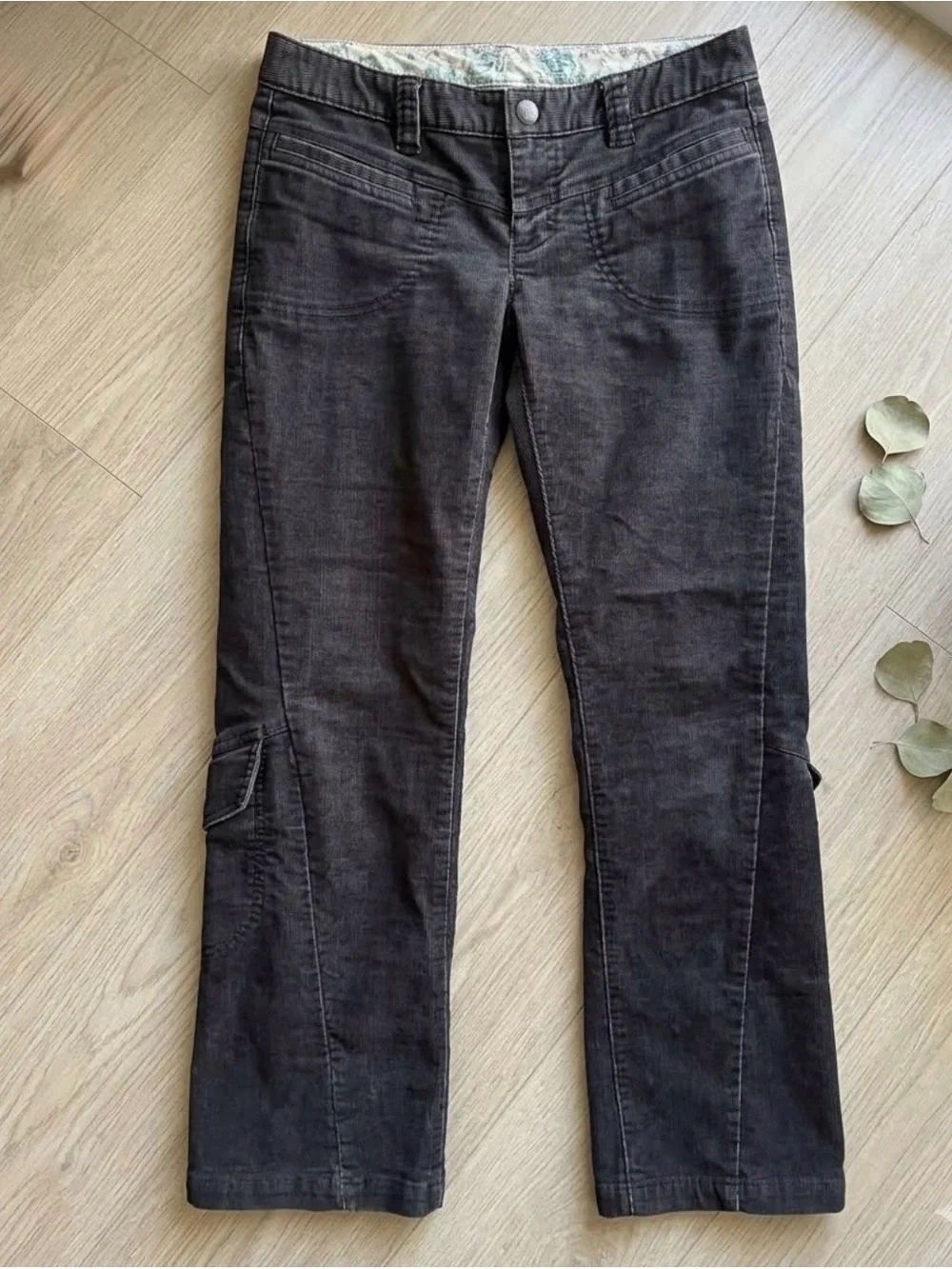 Athleta Black Corduroy Straight-Leg Pants for Fall